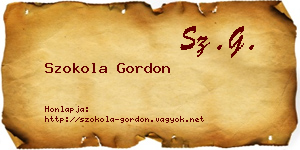 Szokola Gordon névjegykártya